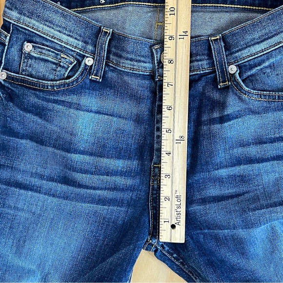 7 FOR ALL MANKIND The Ankle Skinny Mid Rise Skinny Leg Jeans Sz 28 - Picture 10 of 13